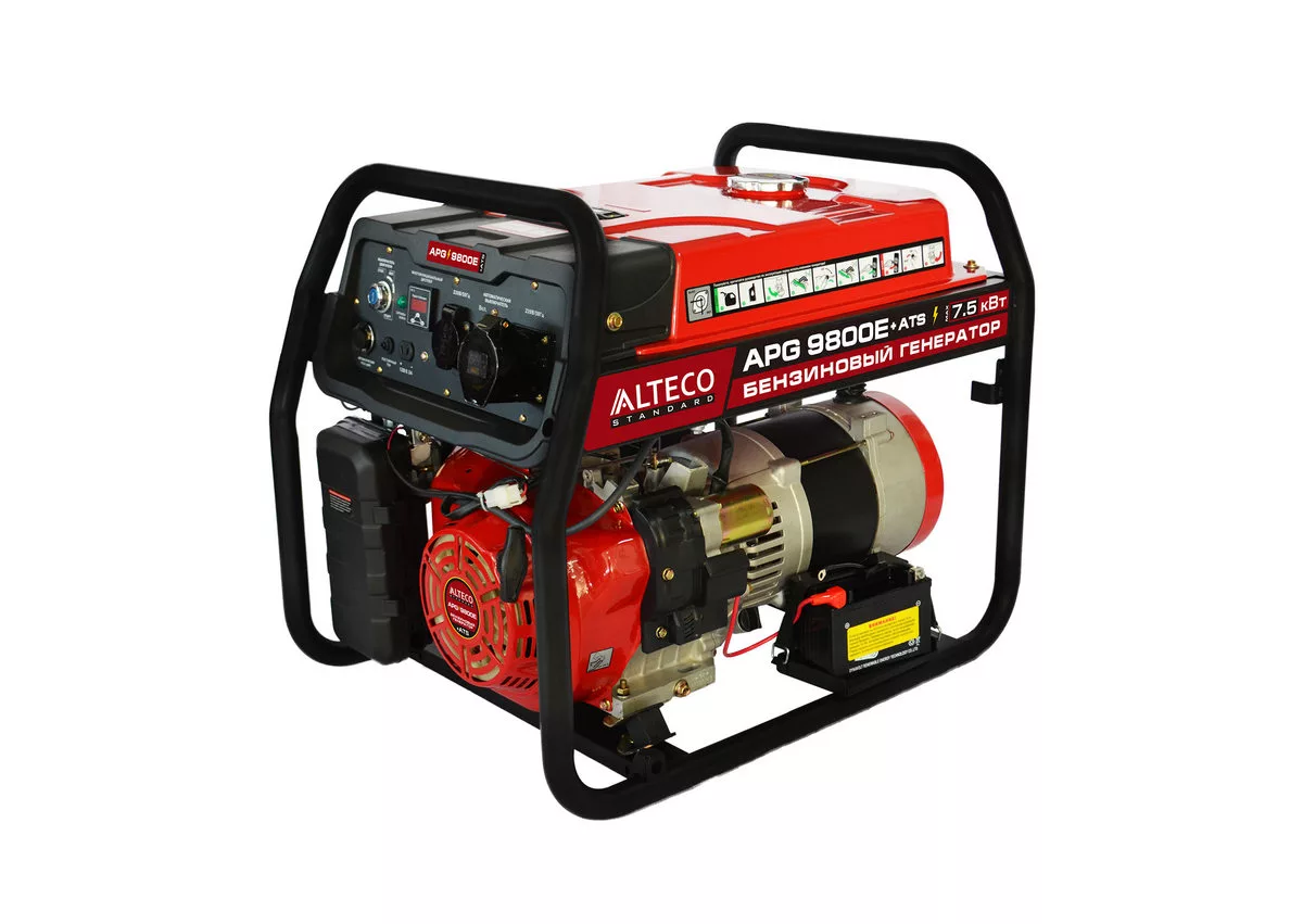 Бензиновый генератор 7 кВт Huter DY8000L 220В ручной однофазный четырехтактный